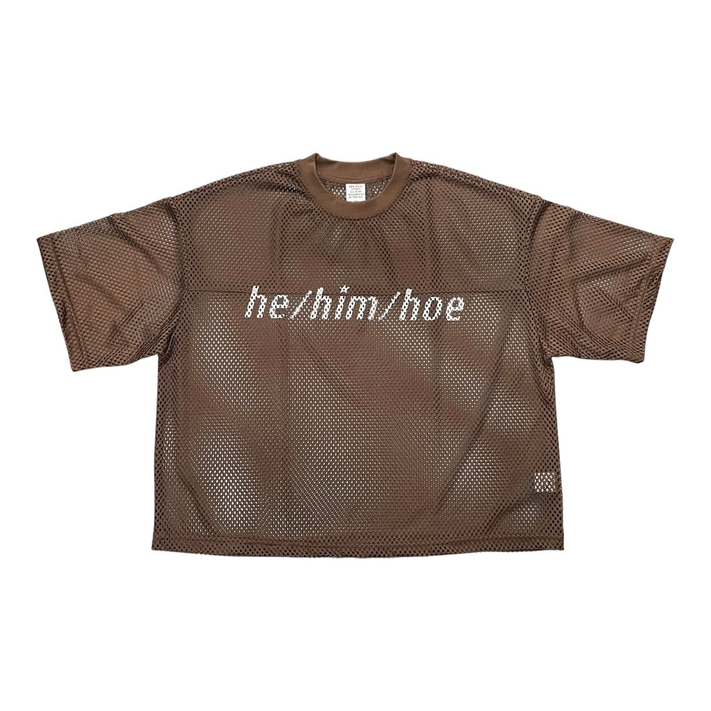 he/him/hoe — Mesh Tee