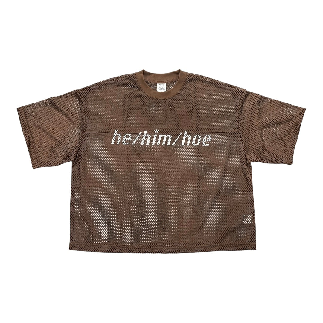 he/him/hoe — Mesh Tee